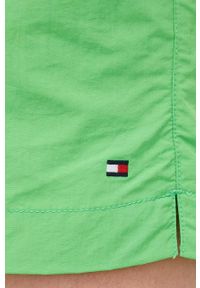 TOMMY HILFIGER - Tommy Hilfiger szorty kąpielowe kolor zielony. Kolor: zielony. Materiał: tkanina, poliamid #3