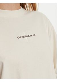 Calvin Klein Jeans Bluzka J20J224200 Écru Relaxed Fit. Materiał: bawełna