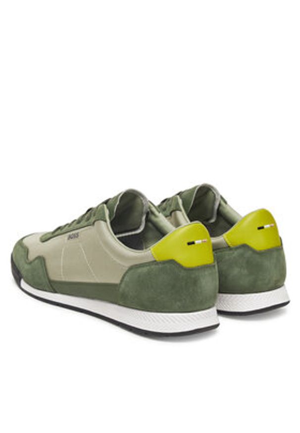 BOSS Sneakersy Titanium 50536524 Zielony. Kolor: zielony. Materiał: zamsz, skóra