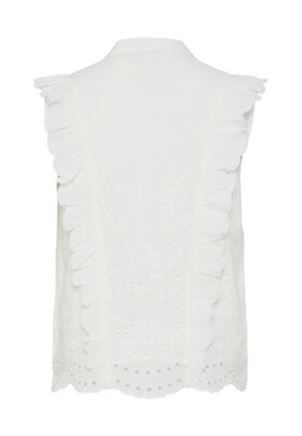 YAS Bluzka Luma 26036259 Biały Regular Fit. Kolor: biały. Materiał: bawełna
