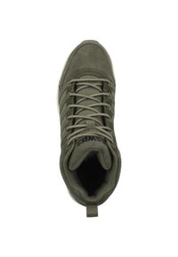 Buty do chodzenia męskie K-Swiss Vista Trainer Mid. Kolor: zielony. Materiał: skóra, tkanina. Szerokość cholewki: normalna. Sport: turystyka piesza