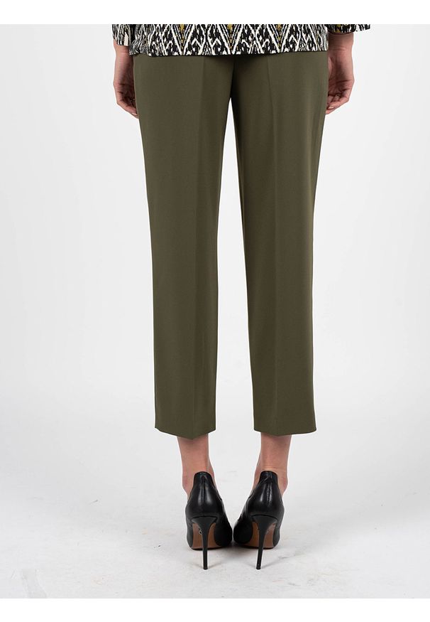 Patrizia Pepe Spodnie | 8P0353 A6F5 | Kobieta | Khaki, Zielony. Okazja: na co dzień. Kolor: wielokolorowy, zielony, brązowy. Materiał: poliester, elastan. Styl: casual
