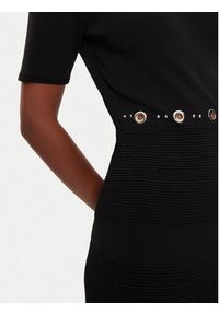 Morgan Sukienka dzianinowa 242-RMEY Czarny Slim Fit. Kolor: czarny. Materiał: syntetyk, wiskoza #4