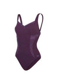 Strój kąpielowy damski Speedo Shaping LunaElustre fioletowy. Kolor: fioletowy. Materiał: lycra, nylon