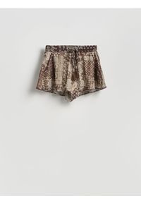 Reserved - Szorty plażowe - ciemnobrązowy. Okazja: na plażę. Kolor: brązowy. Materiał: tkanina #1