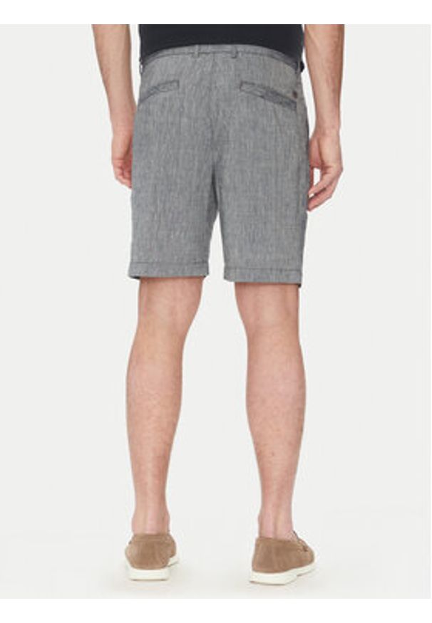 BOSS Szorty materiałowe C-Kane-Rds-Shorts 50538016 Niebieski Regular Fit. Kolor: niebieski. Materiał: len