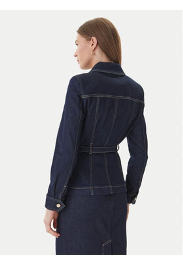 Luisa Spagnoli Kurtka jeansowa Vigana 542808 Granatowy Slim Fit. Kolor: niebieski. Materiał: bawełna