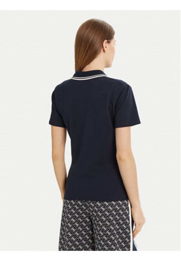 Guess Polo V5GP06 KCOK1 Granatowy Slim Fit. Typ kołnierza: polo. Kolor: niebieski. Materiał: bawełna