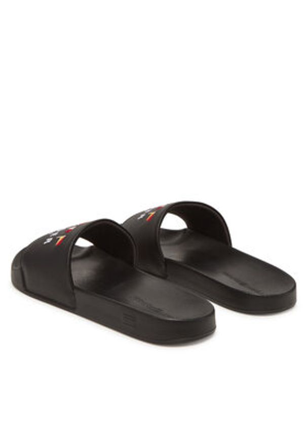 TOMMY HILFIGER - Tommy Hilfiger Klapki Flags Pool Slide FM0FM05431 Czarny. Kolor: czarny. Materiał: skóra