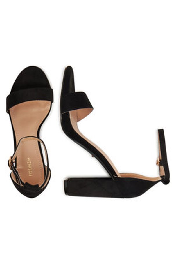 DeeZee Sandały E998-4 Czarny. Kolor: czarny. Materiał: materiał