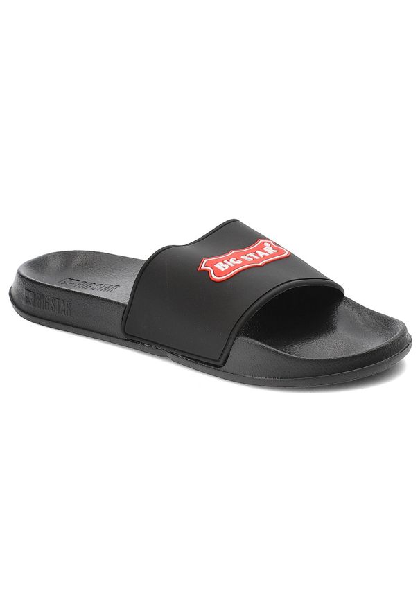 Big-Star - Czarne Klapki Basenowe Big Star Unisex. Okazja: na plażę, na co dzień. Kolor: czarny. Sezon: lato. Styl: klasyczny, elegancki, casual