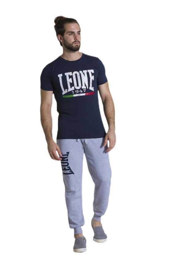LEONE 1947 APPAREL - Męska koszulka z krótkim rękawem Leone 1947 Apparel. Kolor: niebieski. Materiał: tkanina. Długość rękawa: krótki rękaw. Długość: krótkie. Sport: fitness