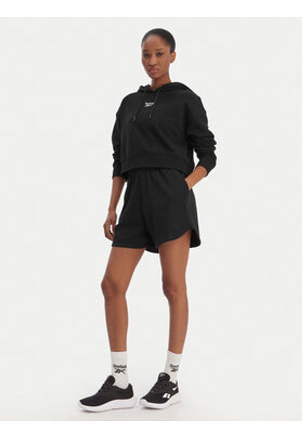 Reebok Szorty sportowe Karin RK25504CCW Czarny Regular Fit. Kolor: czarny. Materiał: bawełna