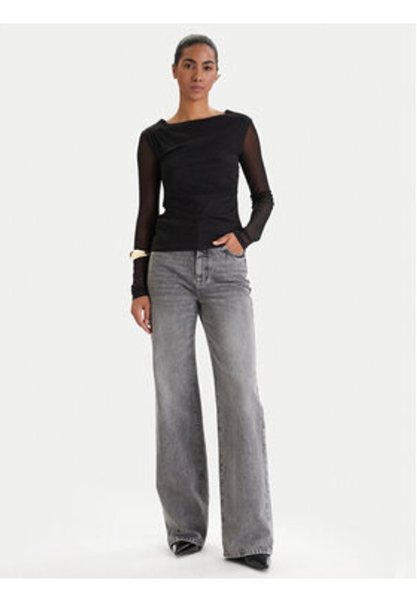 Patrizia Pepe Bluzka 8M1783/J376-K103 Czarny Regular Fit. Kolor: czarny. Materiał: syntetyk