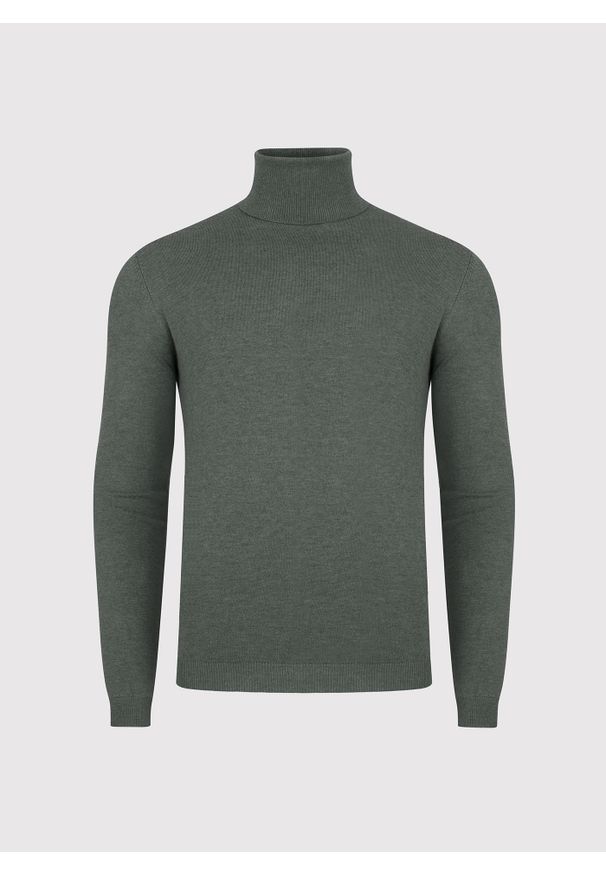 Pako Lorente - PAKO LORENTE - Golf męski w zielonym kolorze. Typ kołnierza: golf. Kolor: zielony, brązowy, szary, niebieski. Materiał: wiskoza, nylon. Sezon: jesień