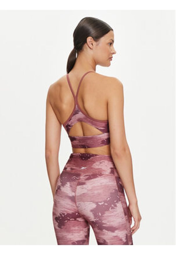Reebok Biustonosz sportowy ID Train Train Como Bra Sedros 100035798 Beżowy. Kolor: beżowy. Materiał: syntetyk