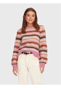 only - ONLY Sweter Mabel 15272599 Kolorowy Regular Fit. Materiał: syntetyk. Wzór: kolorowy #1