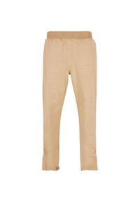 Grube joggery z rozcięciem, barwione w dresie Urban Classics GT. Kolor: beżowy. Materiał: dresówka #1
