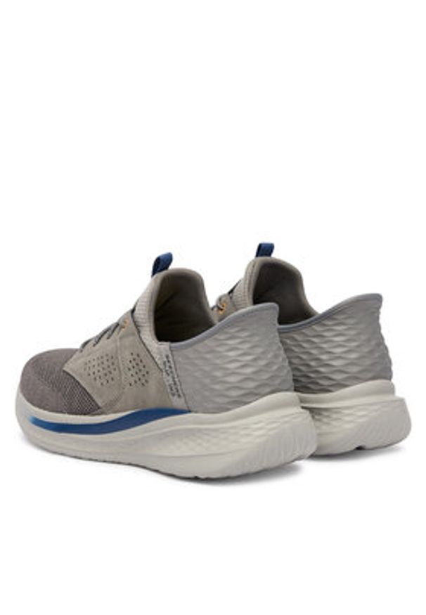 skechers - Skechers Sneakersy Slip-Ins Rf: Slade - Caster 210889/GRY Szary. Kolor: szary. Materiał: materiał