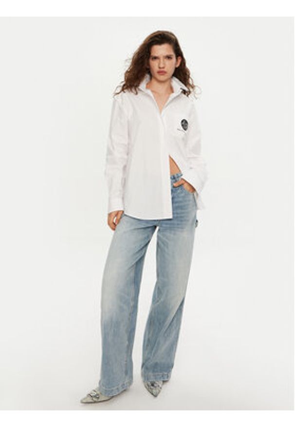 Miss Sixty Koszula 6L3XJ2380000 Biały Regular Fit. Kolor: biały. Materiał: bawełna