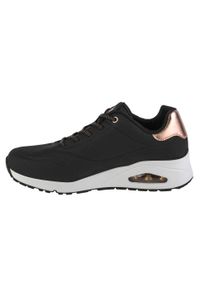 skechers - Buty do chodzenia damskie Skechers Uno. Kolor: czarny. Materiał: guma, materiał, syntetyk. Sport: turystyka piesza