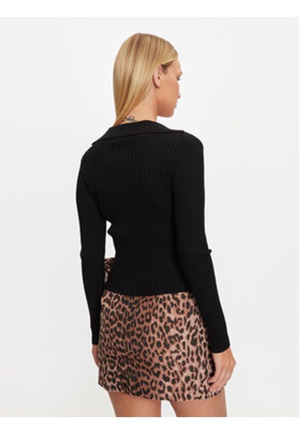 Guess Sweter Isabella W4BR19 Z3HP2 Czarny Slim Fit. Kolor: czarny. Materiał: wiskoza