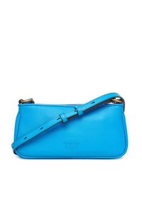 Pinko - PINKO Torebka Half Moon Baguette Mini AI 25-26 PLTT 105069 A0QO Niebieski. Kolor: niebieski. Materiał: skórzane #5