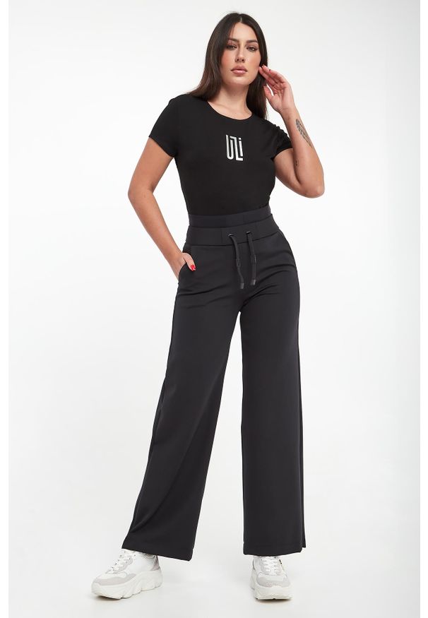 Sportalm - T-shirt damski wiskozowy z logo SPORTALM. Materiał: wiskoza