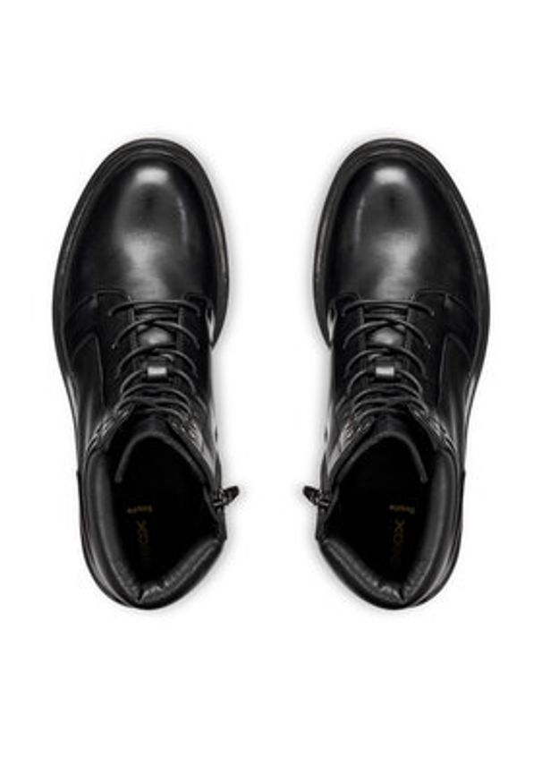 Geox Trzewiki D Damiana D56QCC 043TU C9999 Czarny. Kolor: czarny. Materiał: skóra