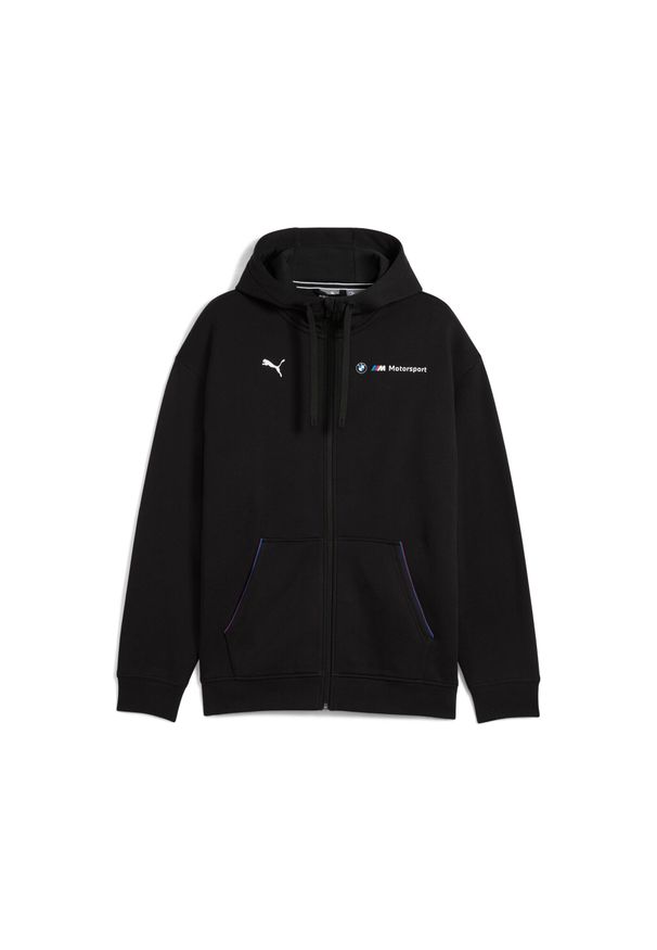 Bluza z kapturem i zamkiem błyskawicznym Puma BMW MMS Essentials+ Fleece. Typ kołnierza: kaptur. Kolor: czarny