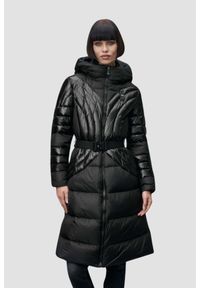 Blauer USA - BLAUER Czarny damski płaszcz Quincy Raincoat Long Jackets, Rozmiar M. Kolor: czarny. Materiał: puch, poliamid