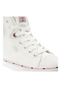 Białe Sneakersy Cross Jeans Ocieplane Buty Damskie. Kolor: biały. Materiał: materiał, syntetyk, puch, futro, skóra ekologiczna. Szerokość cholewki: normalna. Wzór: aplikacja. Sezon: zima #3