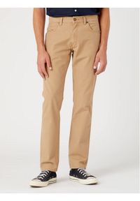 Wrangler Spodnie materiałowe Greensboro W15QDRC20 112334233 Beżowy Straight Leg. Kolor: beżowy. Materiał: bawełna