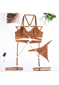 Intica - Komplet bielizny z łańcuszkami na romantyczne wieczory Serin. Materiał: materiał