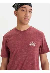 Quiksilver T-Shirt EQYKT04416 Bordowy Regular Fit. Kolor: czerwony. Materiał: bawełna #4