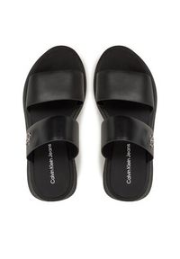Calvin Klein Jeans Klapki Sandal Slide Double Strap YW0YW01694 Czarny. Kolor: czarny. Materiał: skóra #3