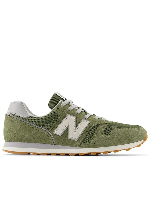 Buty unisex New Balance ML373SI2 - zielone. Okazja: na co dzień. Kolor: zielony. Materiał: zamsz, guma. Szerokość cholewki: normalna. Model: New Balance 373
