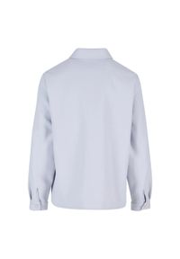 Urban Classics - Męska Gładka Koszulka Typu Overshirt. Kolor: szary. Wzór: gładki