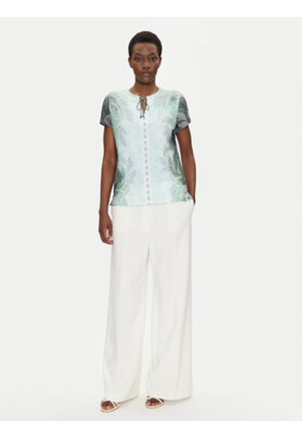 Olsen Bluzka 11105070 Zielony Regular Fit. Kolor: zielony. Materiał: bawełna