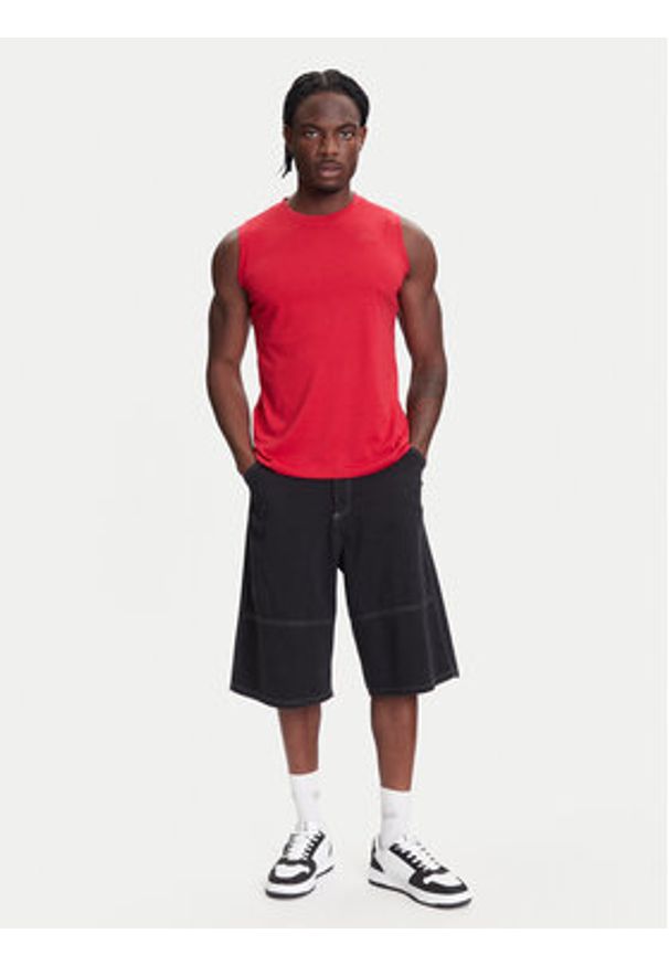 Kappa Tank top Logo Corpo Cadwal 303HZB0 Czerwony Regular Fit. Kolor: czerwony. Materiał: bawełna