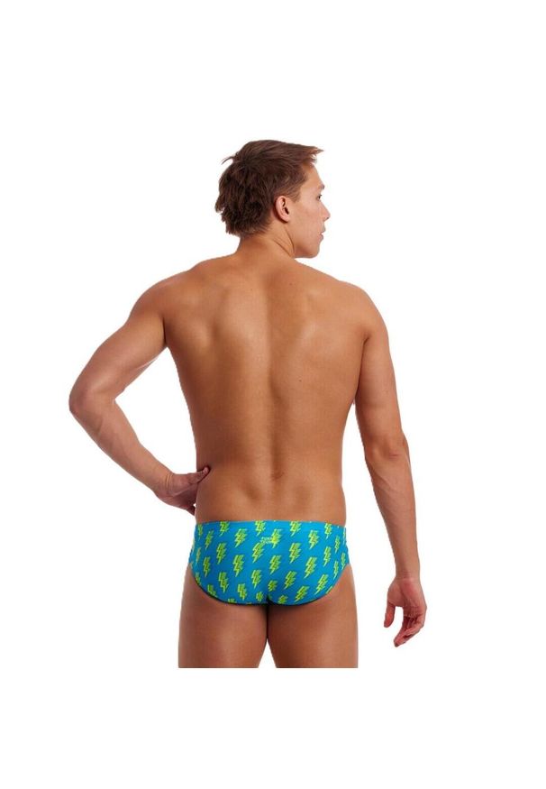 FUNKY TRUNKS - Kąpielówki męskie slipy na basen treningowe Funky Trunks Bolted. Kolor: niebieski