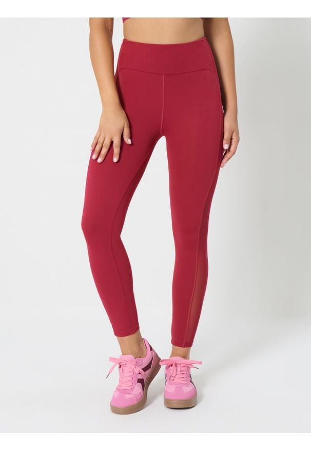 Sinsay - Legginsy sportowe - czerwony. Kolor: czerwony. Styl: sportowy