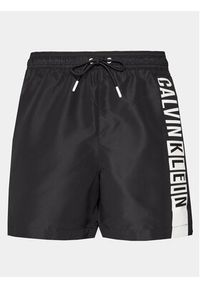 Calvin Klein Swimwear Szorty kąpielowe KM0KM00991 Czarny Regular Fit. Kolor: czarny. Materiał: syntetyk #2