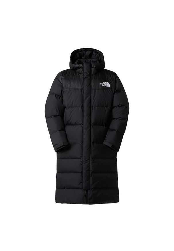Kurtka męska The North Face Nuptse Parka 0A832JGOE1 - czarna. Kolor: czarny. Materiał: poliester, puch. Styl: klasyczny