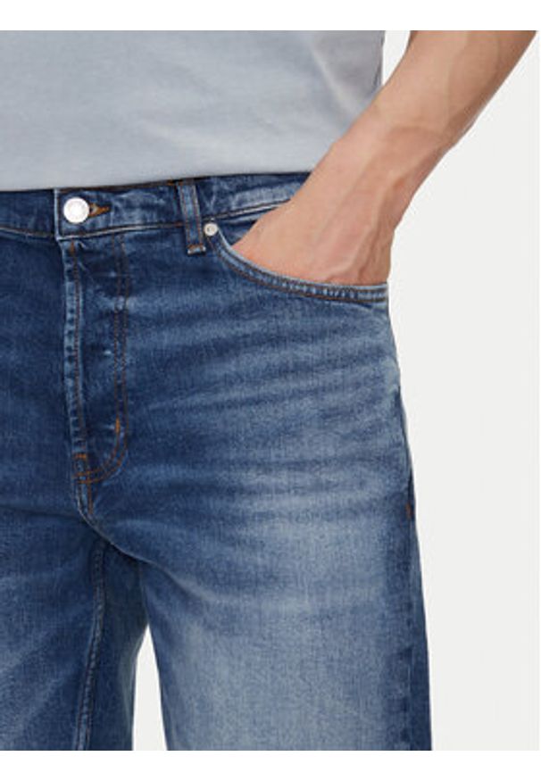 Hugo - HUGO Szorty jeansowe 50537719 Niebieski Slim Fit. Kolor: niebieski. Materiał: bawełna