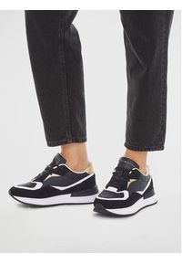 TOMMY HILFIGER - Tommy Hilfiger Sneakersy Lux Monogram Runner FW0FW07816 Czarny. Kolor: czarny. Materiał: skóra #5