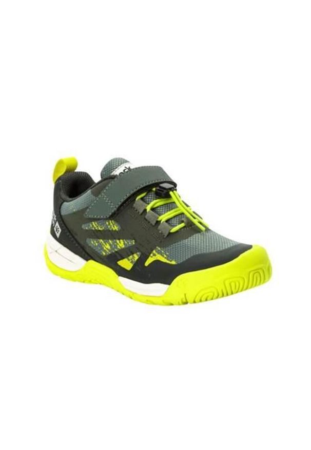 Buty do chodzenia dla dzieci Jack Wolfskin Villi Action Low. Zapięcie: rzepy. Kolor: wielokolorowy. Materiał: materiał, syntetyk, tkanina. Szerokość cholewki: normalna. Sport: turystyka piesza