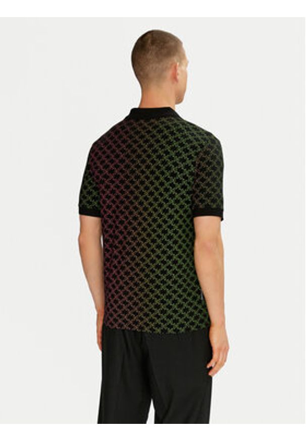 Karl Lagerfeld - KARL LAGERFELD Polo 745401 552235 Czarny Slim Fit. Typ kołnierza: polo. Kolor: czarny. Materiał: bawełna