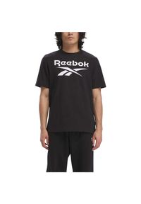 Koszulka z krótkim rękawem Męska Reebok Identity Big Stacked Logo Czarny. Kolor: czarny. Długość rękawa: krótki rękaw. Długość: krótkie #1