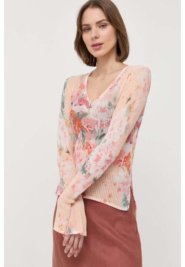 TwinSet - Twinset longsleeve. Materiał: dzianina, prążkowany. Długość rękawa: długi rękaw